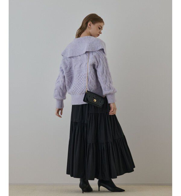 GRACE CONTINENTAL「ヘアリーニットコクーンジャケット」|その他|