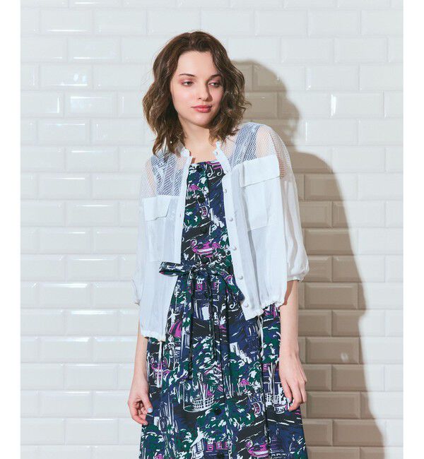 Grace Class「メッシュコンビシアーブルゾン」|ブルゾン・スタジャン|ホワイト