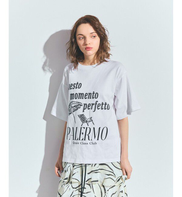 Grace Class「リゾートビーチTシャツ」|Tシャツ・カットソー|ホワイト