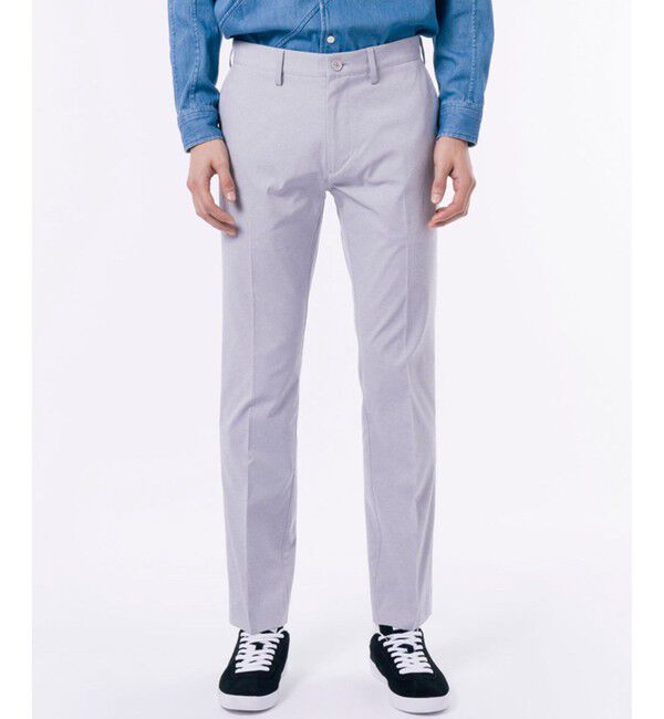 LACOSTE「撥水 オックスフォード ストレッチ センタークリース スラックス」|スラックス|トップグレー