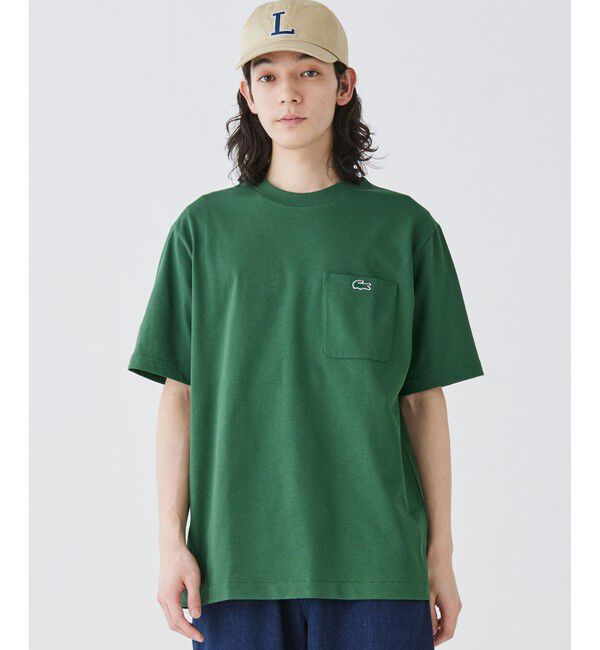 LACOSTE「アウトラインクロックポケット半袖Tシャツ」|Tシャツ・カットソー|