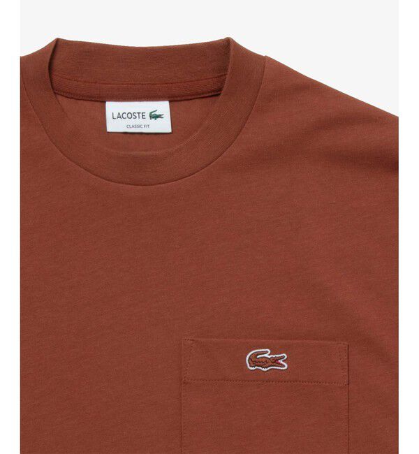 LACOSTE「アウトラインクロックポケット半袖Tシャツ」|Tシャツ・カットソー|