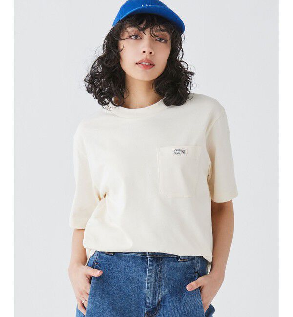 LACOSTE「アウトラインクロックポケット半袖Tシャツ」|Tシャツ・カットソー|