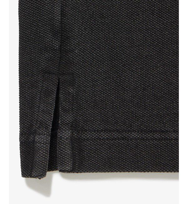 LACOSTE「配色リブニットインディゴ鹿の子 半袖Tシャツ」|Tシャツ・カットソー|