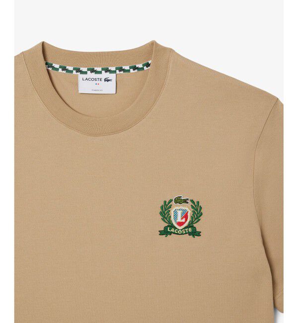 LACOSTE「ローレルエンブレムステッチフレンチメイドTシャツ」|Tシャツ・カットソー|