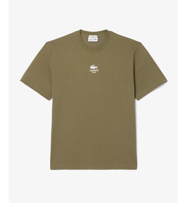 LACOSTE「スモールパリロゴクルーネックTシャツ」|Tシャツ・カットソー|オリーブ
