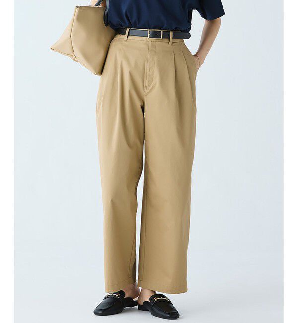 LACOSTE「ダブルタックワイドスラックス」|チノ|