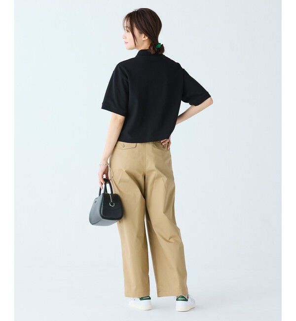 LACOSTE「ダブルタックワイドスラックス」|チノ|