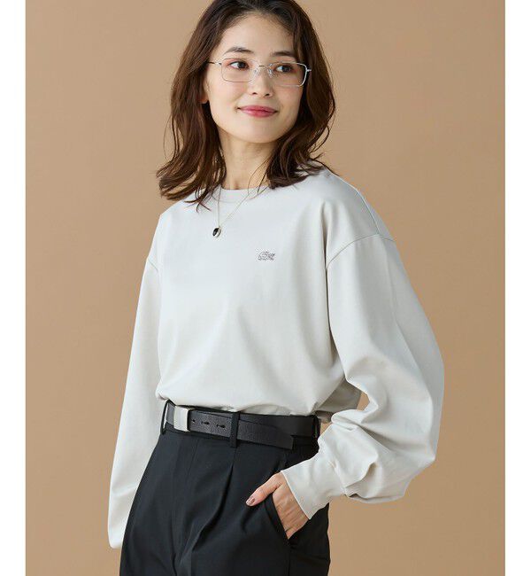 LACOSTE「【オンライン限定】LACOSTE バルーンスリーブ サイドスリット オーバーサイズTシャツ」|Tシャツ・カットソー|