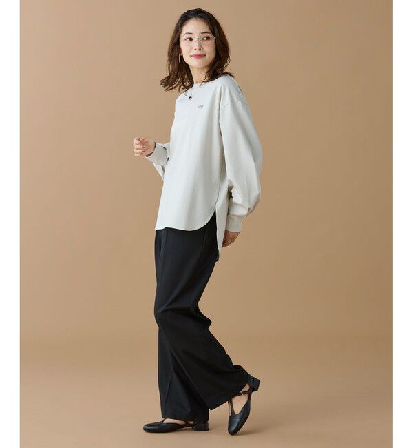 LACOSTE「【オンライン限定】LACOSTE バルーンスリーブ サイドスリット オーバーサイズTシャツ」|Tシャツ・カットソー|