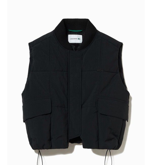 LACOSTE「クロップド丈 撥水 THERMORE中綿 ジップアップベスト」|ダウンベスト・ベスト|