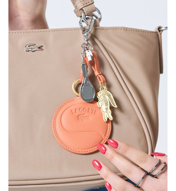 LACOSTE「ミラーチャームキーホルダー」|チャーム・キーホルダー|オレンジ