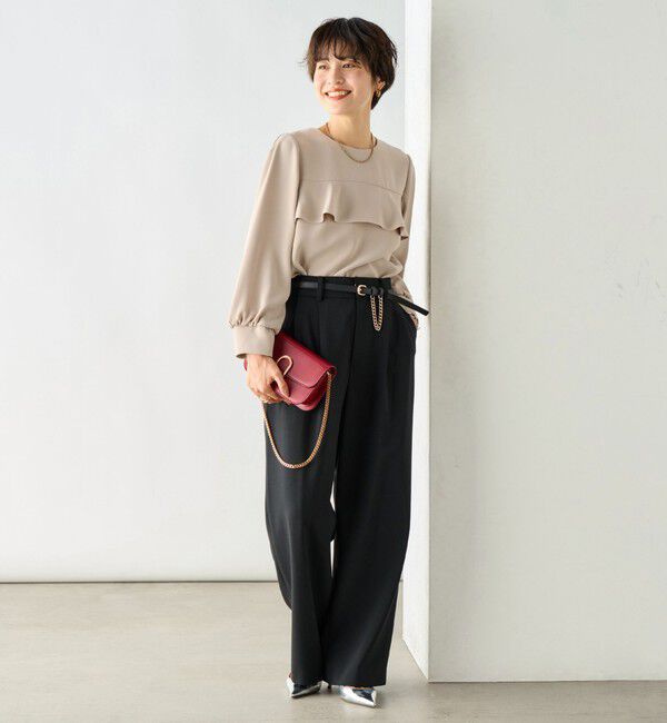 NOLLEY'S「《セットアップ対応》ウォッシャブルダブルクロスブラウス」|シャツ・ブラウス|