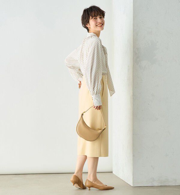 NOLLEY'S sophi「ウォッシャブルダブルジャージハーフジップタイトスカート」|タイト|