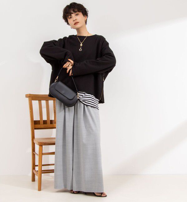 NOLLEY'S「◇【WEB限定サイズあり】《セットアップ対応》ウォッシャブルMannishワイドパンツ」|その他|