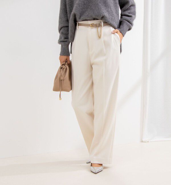 NOLLEY'S「ウォッシャブルウール調愛されイージーワイドパンツ」|その他|