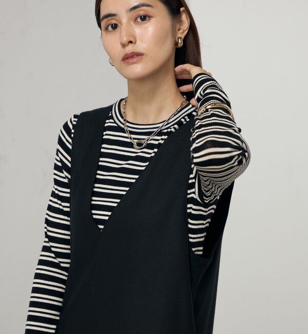 NOLLEY'S「《セットアップ対応》ウォッシャブル両面起毛2WAYワンピース」|ワンピース|