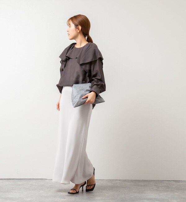 NOLLEY'S sophi「【追加】《オールシーズン対応》ウォッシャブルマットサテンナロースカート」|スカート|