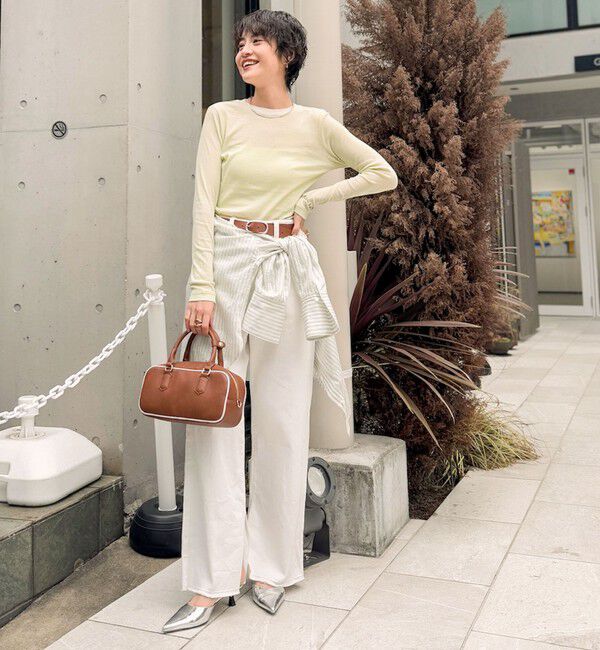 Rie Miller「【RM denim】スリットフレアハイウエストデニム」|デニム|