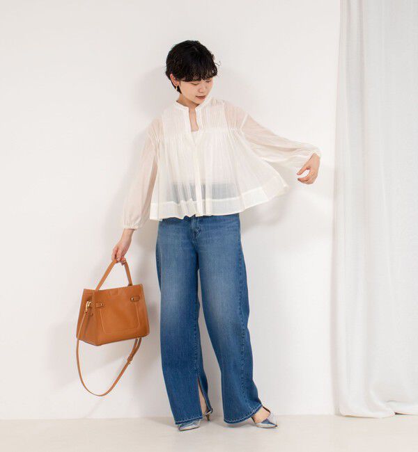 Rie Miller「【RM denim】スリットフレアハイウエストデニム」|デニム|