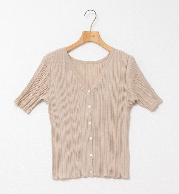 Rie Miller「《手洗い可能》ランダムテレコ2WAYカーディガン」|カーディガン|