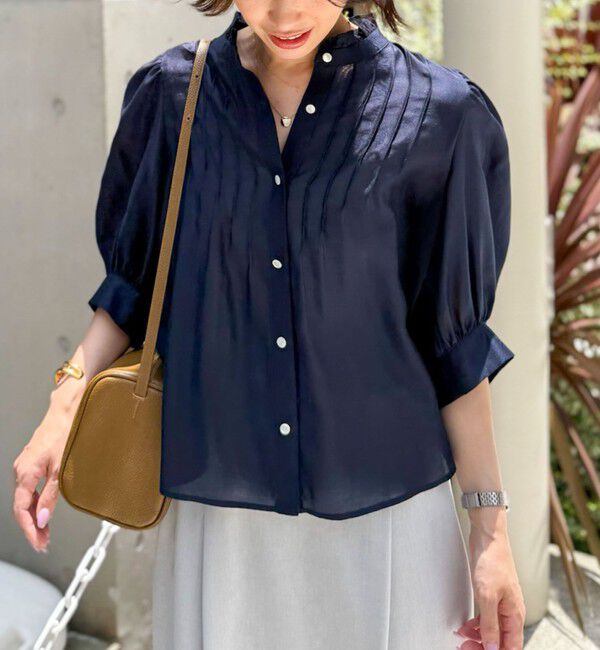 NOLLEY'S「5分袖衿フリルブラウス」|シャツ・ブラウス|