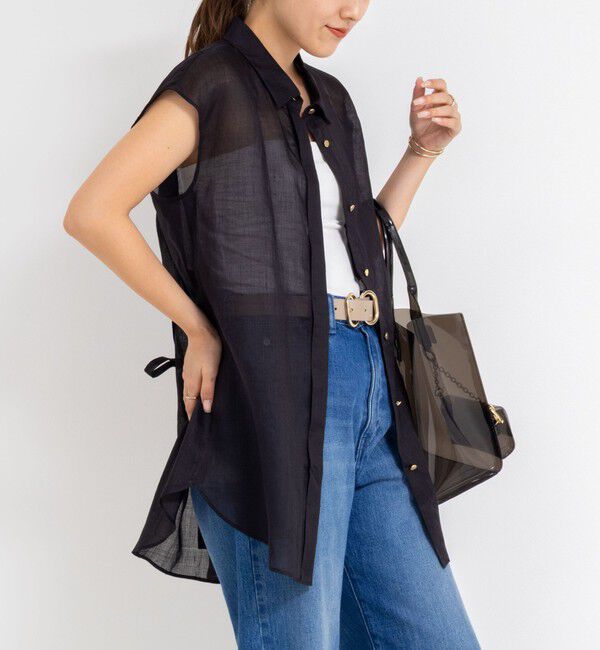 NOLLEY'S「シアーラミーオーバーサイズシャツ」|シャツ・ブラウス|