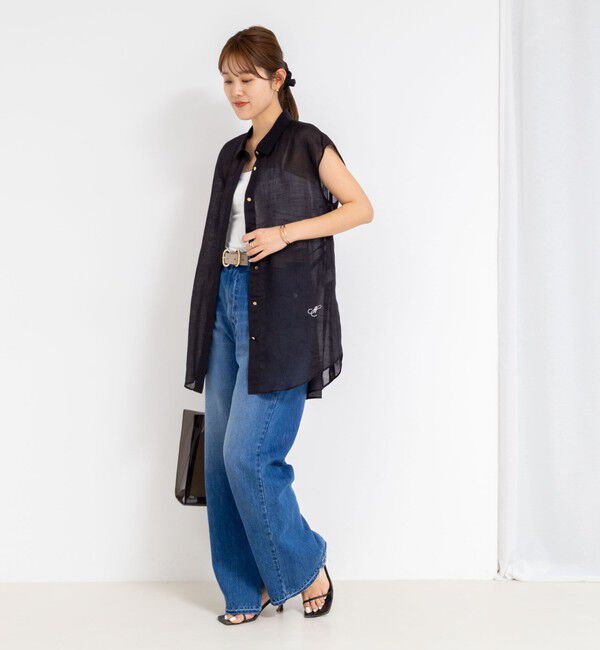 NOLLEY'S「シアーラミーオーバーサイズシャツ」|シャツ・ブラウス|