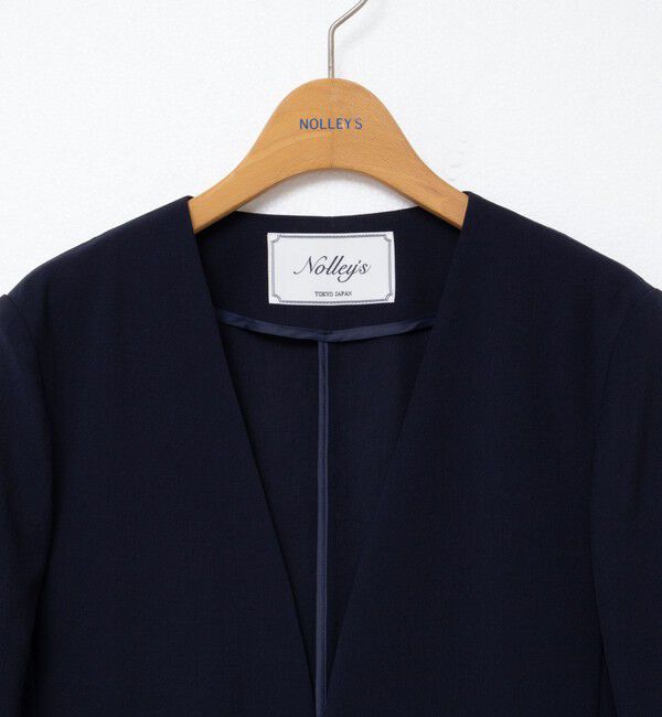 NOLLEY'S「ウォッシャブルエコボイルノーカラージャケット」|ノーカラージャケット|