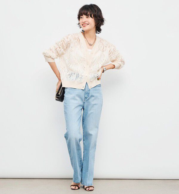 Rie Miller「【RM denim】センタープレスハイウエストパンツ」|デニム|