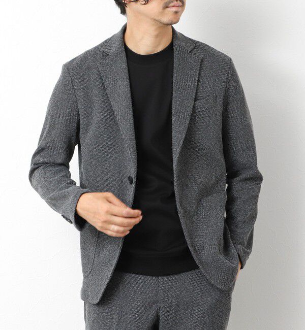 NOLLEY'S goodman「《ビジカジ/セットアップ対応》【尾州】先染めハニカムイージーJK 25AW」|テーラードジャケット|ミディアムグレー