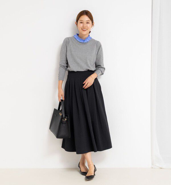 NOLLEY'S「ウォッシャブルバルキータフタタックスカート」|フレア|