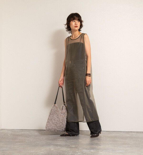 MAQWEL「【MAQWEL/マクウェル】ウォッシャブルオーガンジーワンピース」|ワンピース|