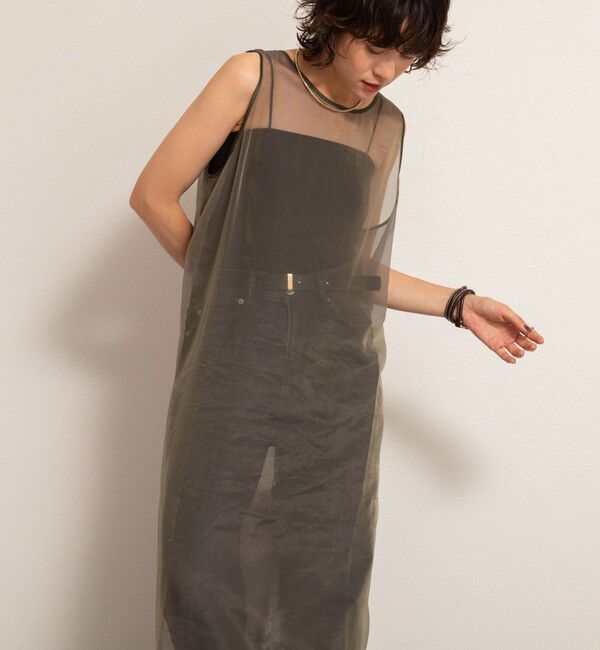 MAQWEL「【MAQWEL/マクウェル】ウォッシャブルオーガンジーワンピース」|ワンピース|