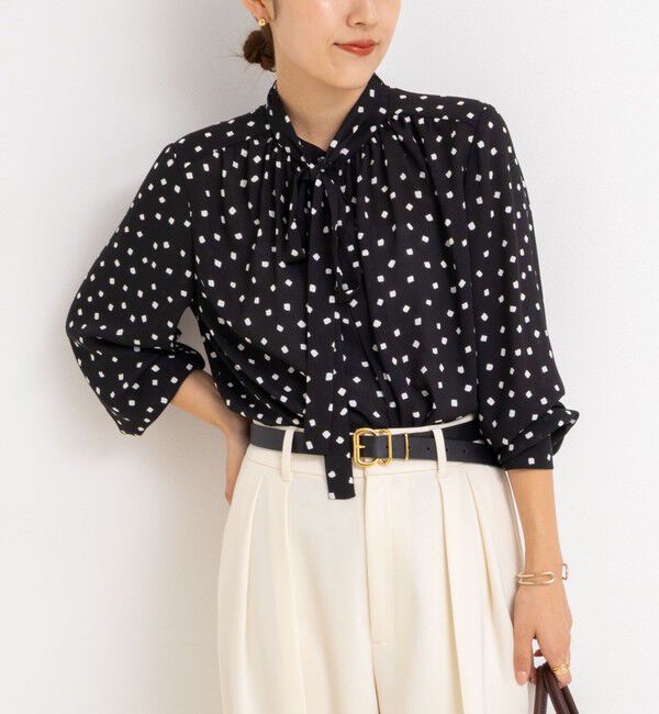 NOLLEY'S「ジョーゼットボウタイブラウス」|シャツ・ブラウス|ブラック系その他3