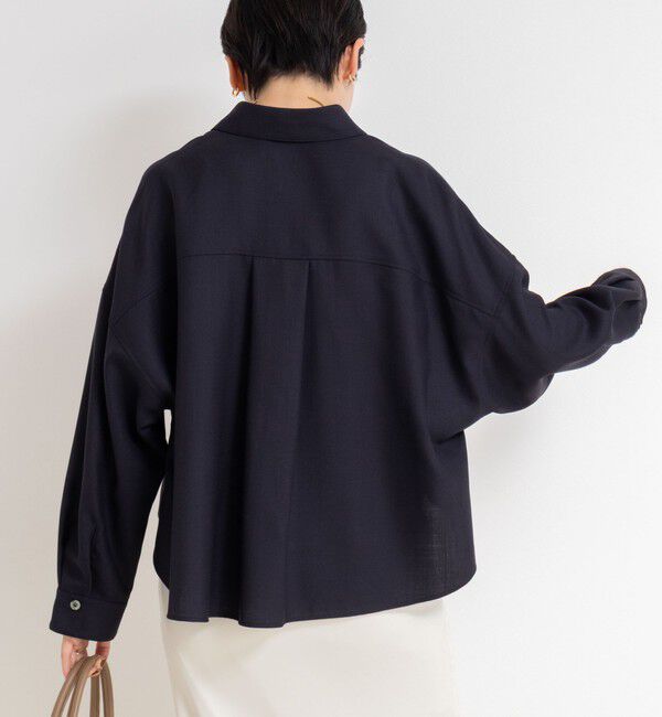 NOLLEY'S sophi「ウォッシャブルウール混ビエラショートシャツ」|シャツ・ブラウス|