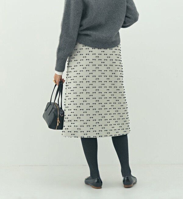 NOLLEY'S「《セットアップ対応》ウォッシャブルリボンジャガードAラインスカート」|フレア|