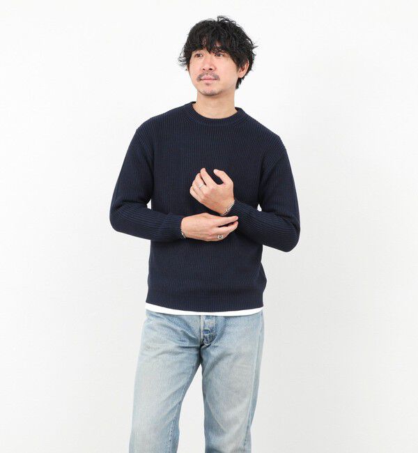 NOLLEY'S goodman「《2点セット》ウォッシャブル/抗菌加工 片畦7Gプルオーバー(ロンT付) 25AW」|ニット・セーター|