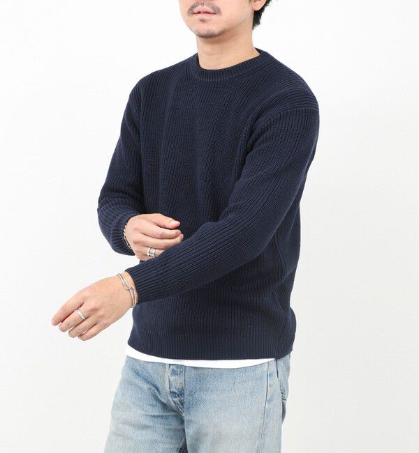 NOLLEY'S goodman「《2点セット》ウォッシャブル/抗菌加工 片畦7Gプルオーバー(ロンT付) 25AW」|ニット・セーター|