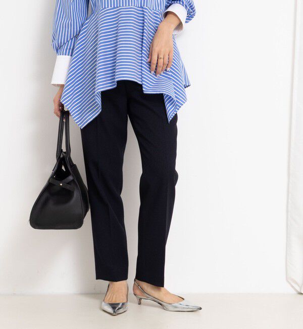 NOLLEY'S sophi「《セットアップ対応》ウォッシャブルウール調テーパードパンツ」|その他|