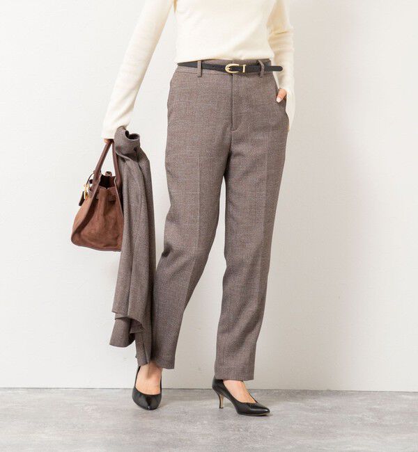 NOLLEY'S sophi「《セットアップ対応》ウォッシャブルウール調テーパードパンツ」|その他|