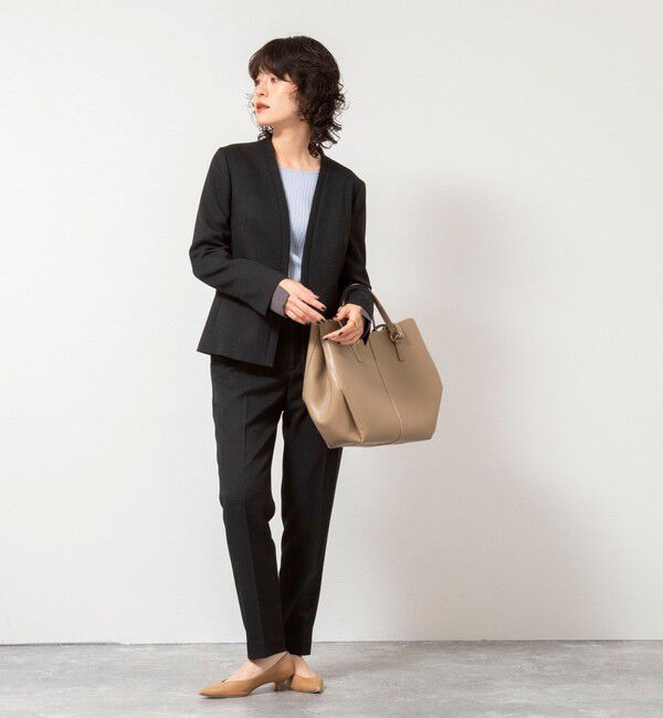 NOLLEY'S sophi「《セットアップ対応》ウォッシャブルウール調テーパードパンツ」|その他|