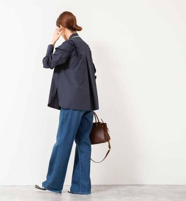 NOLLEY'S「【MARILYN MOON/マリリーンムーン】Vタックフリルブラウス」|シャツ・ブラウス|