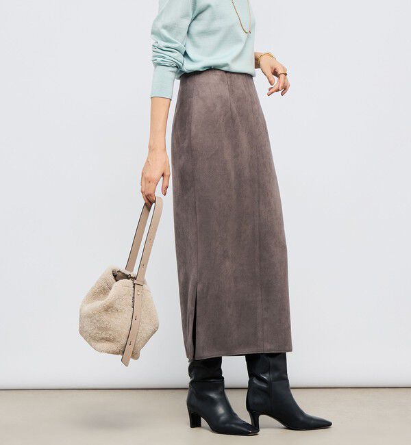 NOLLEY'S sophi「ウォッシャブルスエードダンボールタイトスカート」|タイト|