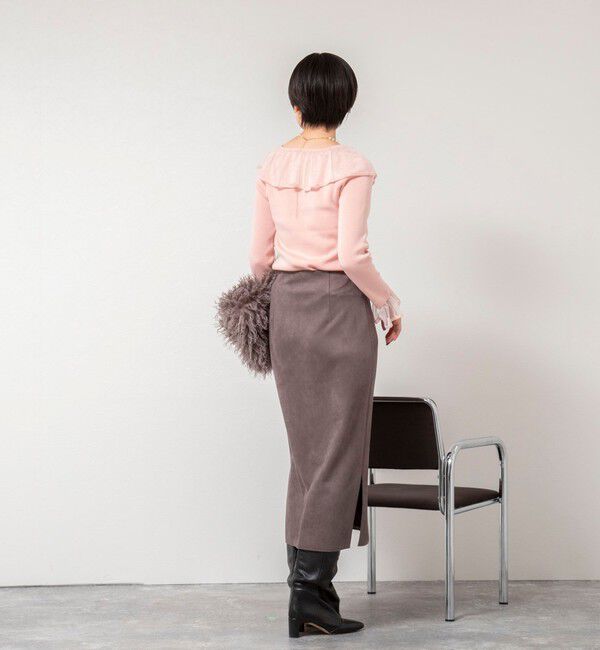 NOLLEY'S sophi「《手洗い可能》シアーフリル総針プルオーバー」|ニット・セーター|