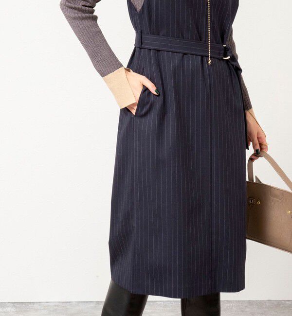 NOLLEY'S sophi「ウォッシャブルベルト付きジャンスカ」|ジャンパースカート|