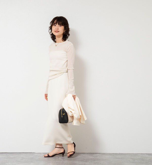 NOLLEY'S sophi「《セットアップ対応》ウォッシャブルバックサテンタイトスカート」|タイト|