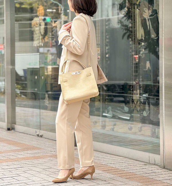 NOLLEY'S sophi「《セットアップ対応》ウォッシャブルWクロス2WAYストレッチジャケット」|ノーカラージャケット|