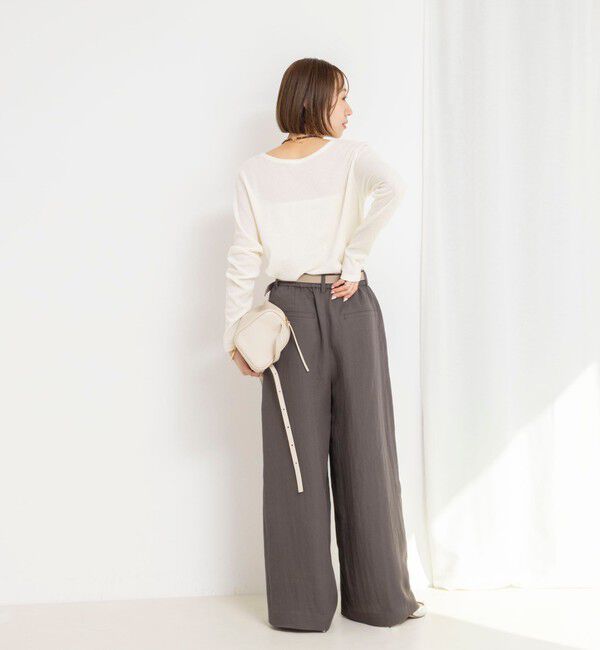 NOLLEY'S「ウォッシャブルナチュラルテレコ2WAYカーデ」|カーディガン|