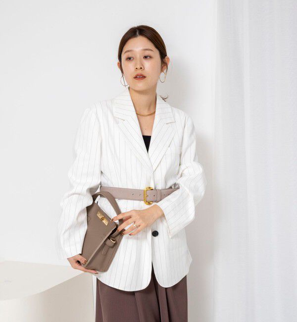 NOLLEY'S「【WEB＆一部店舗限定色アイテム】ウォッシャブルストライプオーバージャケット」|テーラードジャケット|